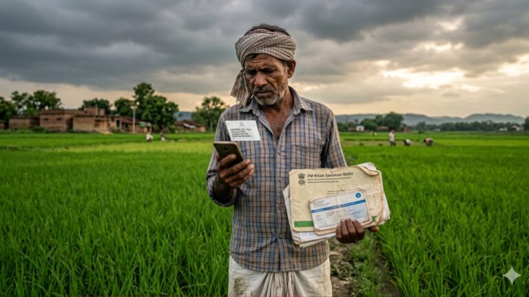 PM Kisan 23th Installment 2026: इन 5 किसानों के खाते में नहीं आएंगे ₹2000, जानिए पूरा कारण PM Kisan 23वीं किस्त का इंतजार करता किसान अपने मोबाइल पर जानकारी देखते हुए